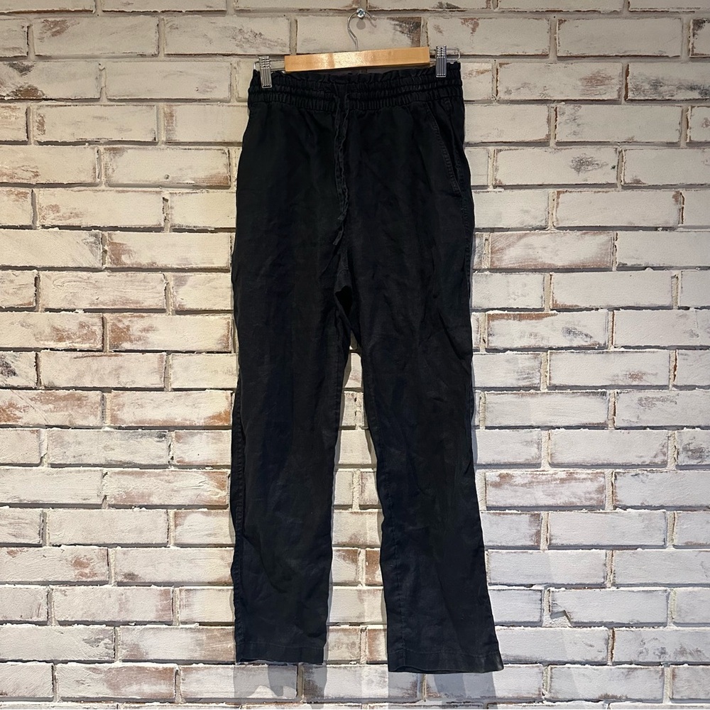 & Other Stories black pull on linen pants size 8 - Picture 2 of 7